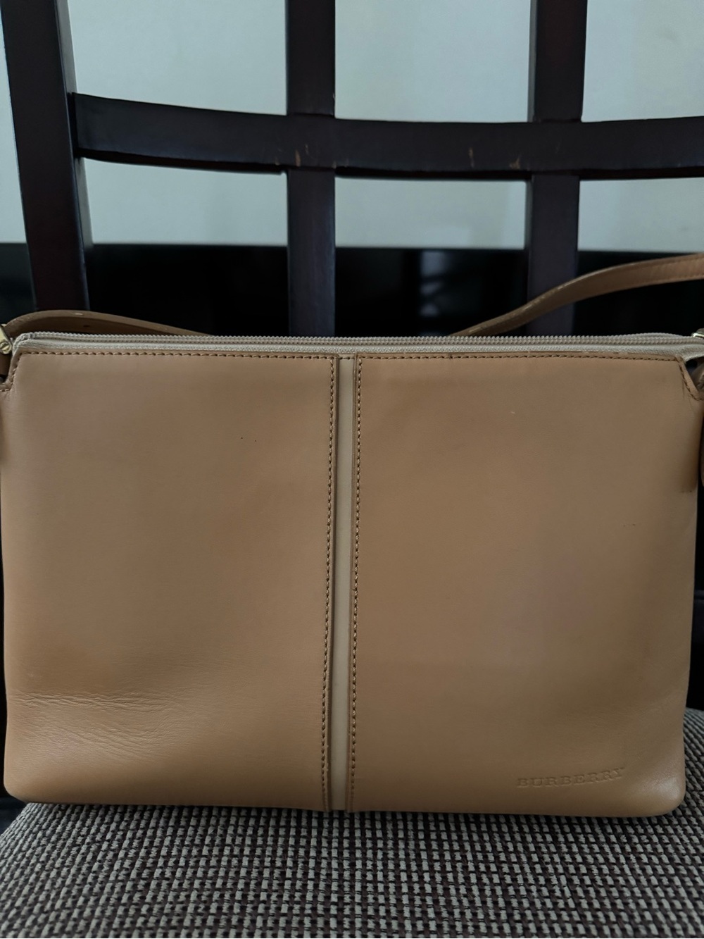 Burberry Tan Leather Crossbody Bag